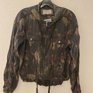 Marrakech Women's Floral Bomber Jacket - Black and Brown